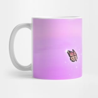 Purple Sunset Butterflies Mug